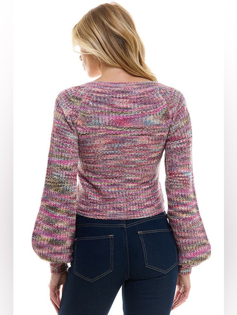 ACOA Theodora Sweater Top Multicolor Knit Women's Sweater Size Large NEW - Picture 3 of 10